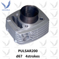 Pièces de moteur de cylindre de pièces de rechange de moto pour la taille d&#39;alésage de Bajaj Pulsar 200 67mm